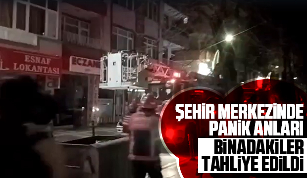 Şehir merkezinde yangın paniği