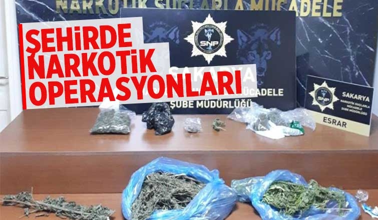 Şehirde narkotik operasyonları