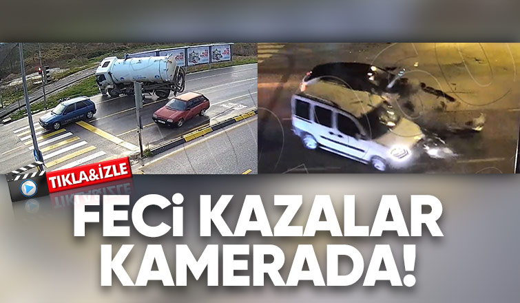 Şehirdeki kazalar böyle görüntülendi