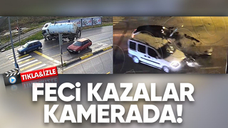 Şehirdeki kazalar böyle görüntülendi