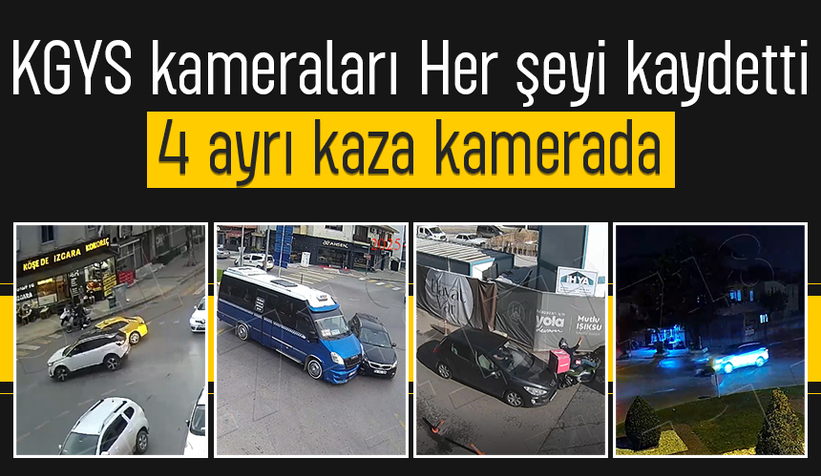 Şehirdeki kazalar böyle görüntülendi