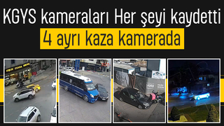 Şehirdeki kazalar böyle görüntülendi