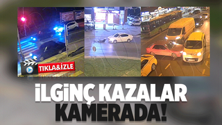 Şehirdeki kazalar böyle görüntülendi