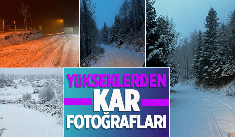 Şehirden kar fotoğrafları