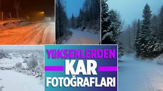 Şehirden kar fotoğrafları