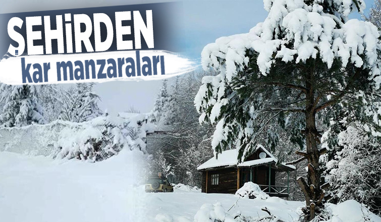 Şehirden kar fotoğrafları