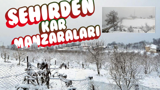Şehirden kar manzaraları