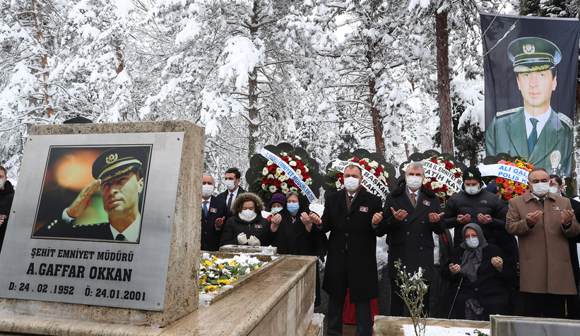 Şehit Emniyet Müdürü Ali Gaffar Okkan Mezarı başında anıldı