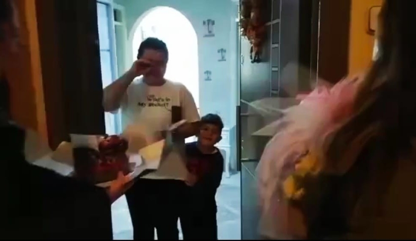 Şehit polisin eşine doğum günü sürprizi