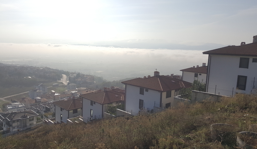 Şehri kaplayan bulut denizinden görsel şölen