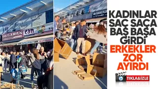 Şehrin iki noktası boks ringine döndü: O anlar kamerada