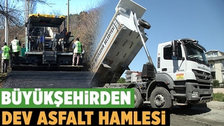 Şehrin kuzeyinde dev asfalt hamlesi
