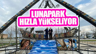 Şehrin yeni lunaparkı Sakarya Park’ta hızla yükseliyor