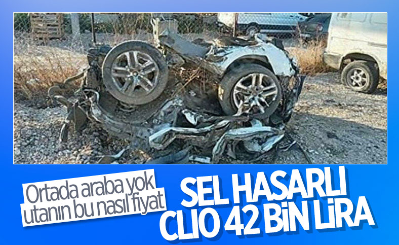 Sel hasarlı araç için 42 bin liralık ilan
