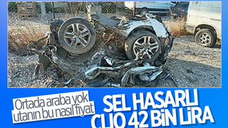 Sel hasarlı araç için 42 bin liralık ilan