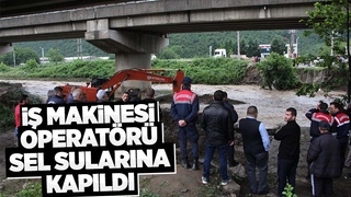 Sel sularına kapılan operatör kayboldu