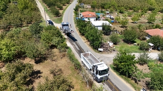 Selahiye- Çubuklu yolunda asfalt çalışması