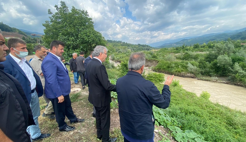 Selden zarar gören mahallelerde inceleme yaptılar