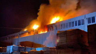 Seramik fabrikasında yangın