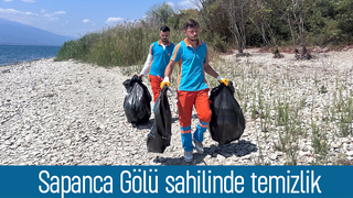 Serdivan Belediyesi'nden Sapanca Gölü sahilinde temizlik