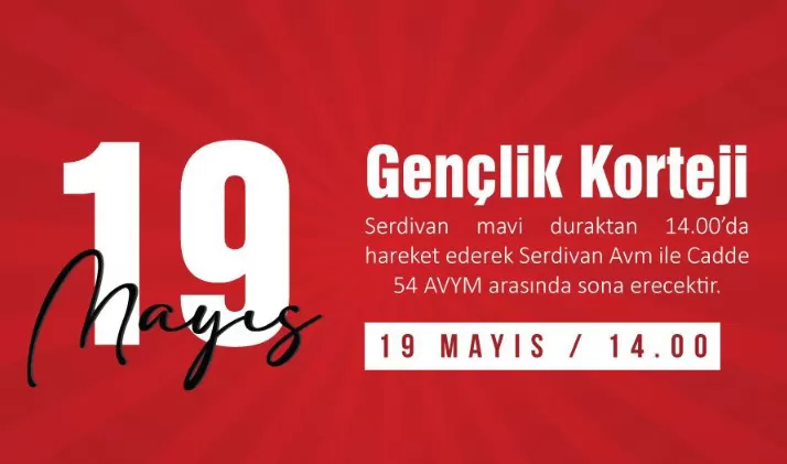 Serdivan'da 19 Mayıs coşkusu sokaklara taşınıyor