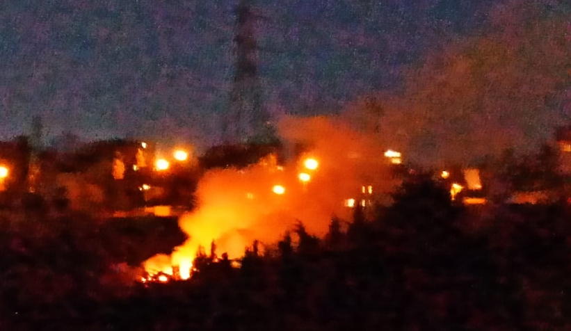 Serdivan'da alevli gece