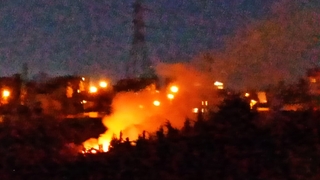 Serdivan'da alevli gece