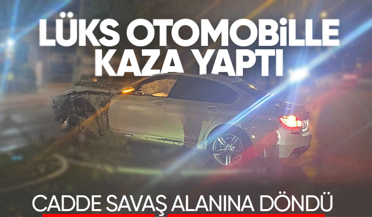 Serdivan'da caddeyi savaş alanına çeviren kaza