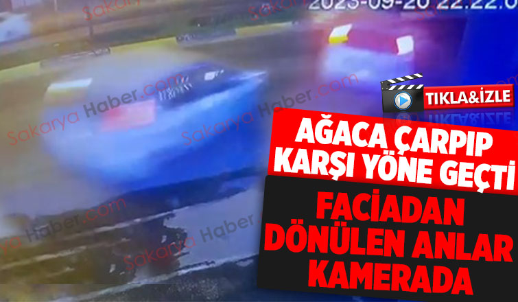 Serdivan'da faciadan dönülen kaza kamerada