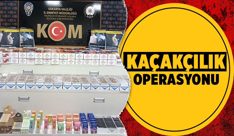 Serdivan'da iş yerine kaçakçılık baskını