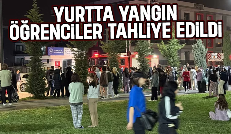 Serdivan'da öğrenci yurdunda yangın