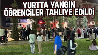 Serdivan'da öğrenci yurdunda yangın