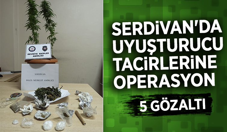 Serdivan'da uyuşturucu tacirlerine operasyon
