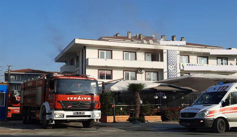 Serdivan'da yangın paniği