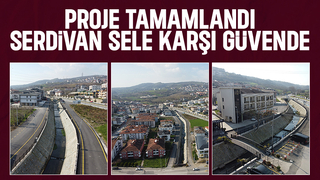 Serdivan Deresi taşkın koruma projesi tamamladı