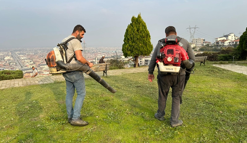 Serdivan Şehitliği'nde kapsamlı yeşil alan bakımı