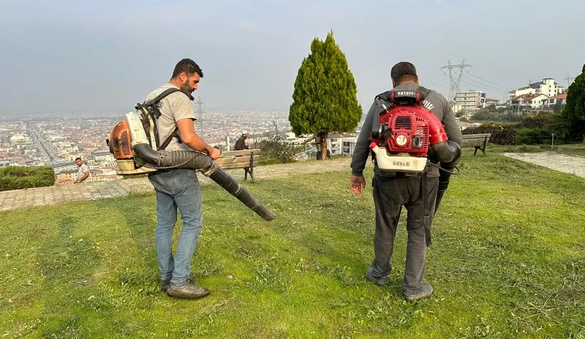 Serdivan Şehitliği'nde kapsamlı yeşil alan bakımı