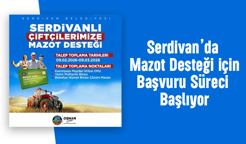 Serdivan’da mazot desteğine başvurular başlıyor