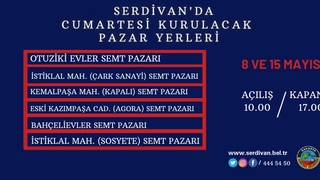 Serdivan’da pazarlara hafta sonu düzenlemesi