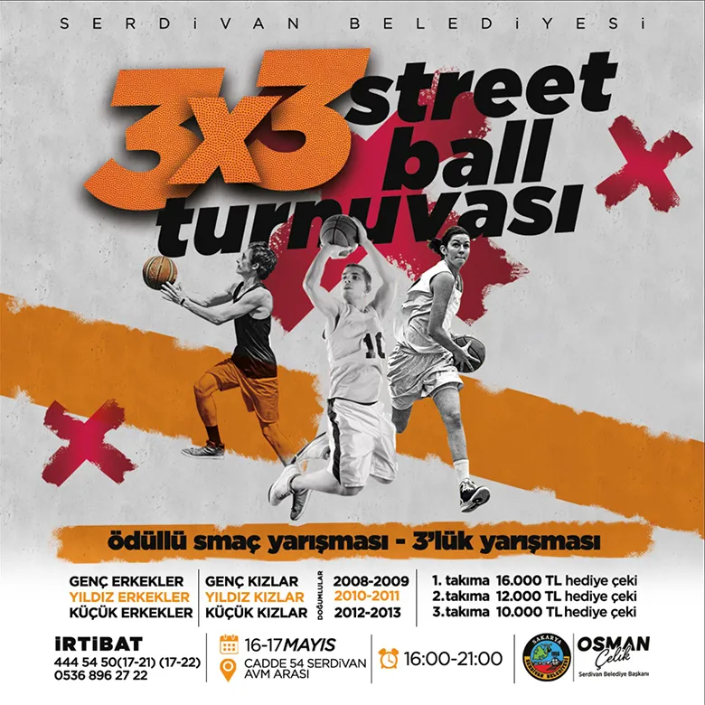 Serdivan’da Sokak Basketbolu heyecanı başlıyor