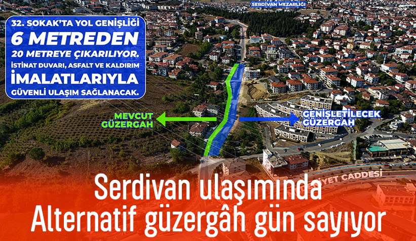 Serdivan’da ulaşım yükünü hafifletecek yolda sona geliniyor