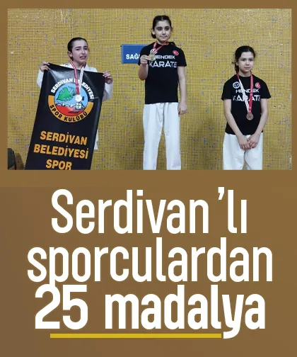Serdivanlı sporcular, Minikler - Yıldızlar Türkiye Karate Şampiyonası İl Seçmeleri'nda 25 madalya aldı.