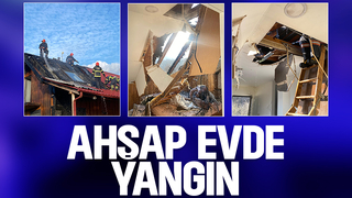 Şerefiye'de ahşap ev yandı