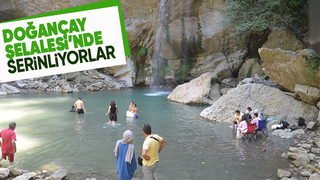 Serinlemek isteyen Doğançay Şelalesi'ne geliyor