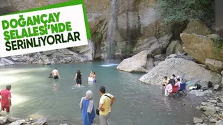 Serinlemek isteyen Doğançay Şelalesi'ne geliyor
