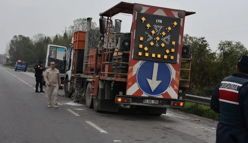 Şerit çizme makinesinin kazanı patladı