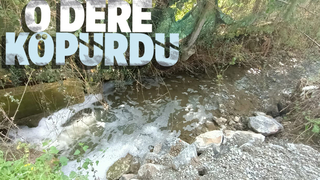 Servetiye Deresi köpürdü