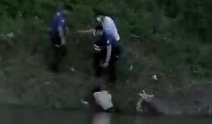 Sevgilisinin ailesi tarafından nehre atılan genç böyle kurtarıldı