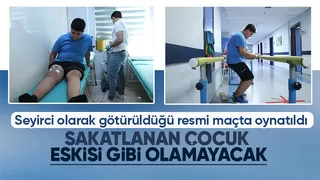 Seyirci olarak götürüldüğü resmi maçta oynatıldı, sakatlandı