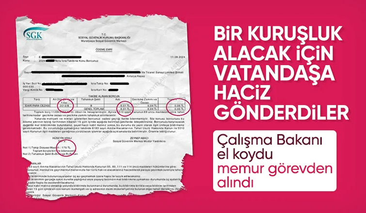 SGK, 1 kuruşluk borç için haciz gönderdi: Vedat Işıkhan işlemi yapan ismi görevden aldı